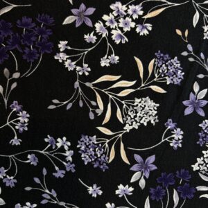 Jersey imprimé floral noir
