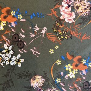 Jersey imprimé floral kaki