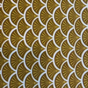 Jersey motif éventails moutarde