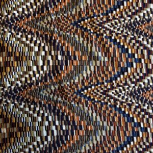 Jersey imprimé graphique terracotta et marine