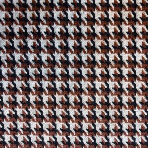 Bengaline stretch motif pied-de-poule camel
