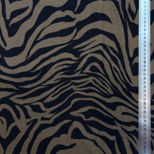 Jersey de viscose imprimé zèbre marron
