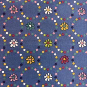 Jersey imprimé fleurs et pois