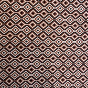 Bengaline stretch imprimé losanges terracotta