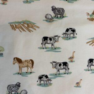 Jersey imprimé animaux de la ferme blanc