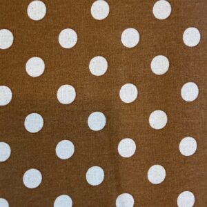 Coton imprimé pois camel