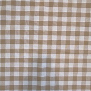 Coton imprimé vichy beige