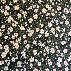 Velours milleraies fleuri noir