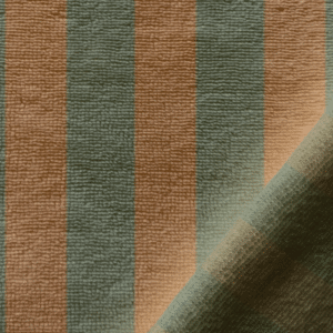 Eponge bambou Rayé BEIGE/ROMARIN