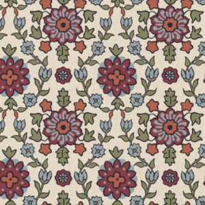 Coton imprimé KUMBA Rouge/Bleu
