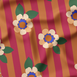 Imperméable imprimé ALINY Orange/Rose