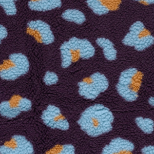 Sherpa imprimé léopard aubergine
